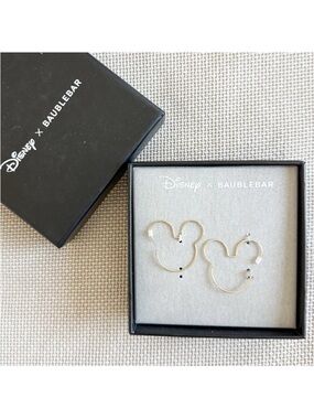 Disney x BaubleBar Mickey Outline Hoop Earrings - Gold